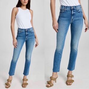 MOTHER the Mid Rise Dazzler Ankle Fray Birds of Paradise (28)